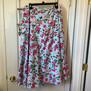 Floral Ann Taylor Wrap Skirt